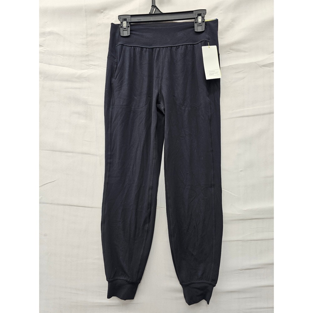 All in Motion Girls High Rise Jogger Pants Black Nylon Blend Athletic Size Large